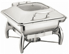 400x440x300mm Equipamento de cozinha comercial 6L 2/3 Rectangle Chafer W/O Frame Sliver Color