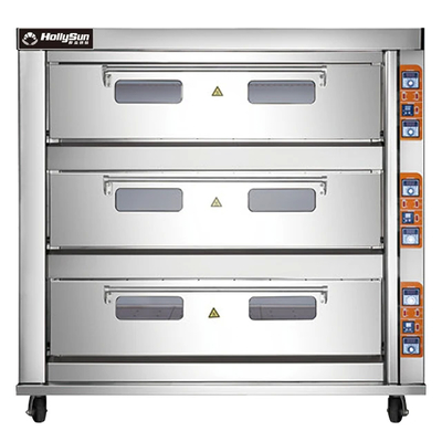 Forno de Forno Comercial Elétrico Digital com Proteção de Segurança 80L Capacidade 2 Deck 4 Configuração de Pan