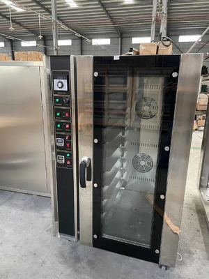 Forno de cozimento comercial de aço inoxidável Forno de convecção 10 bandejas Produtividade elétrica GLP/gás natural
