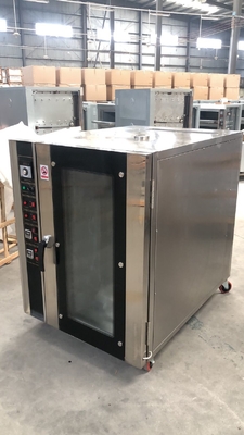 Forno de cozimento comercial de aço inoxidável Forno de convecção 10 bandejas Produtividade elétrica GLP/gás natural