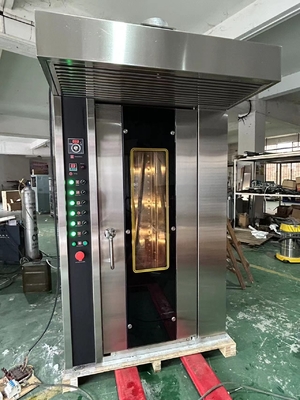 16 Caixa de gás Forno de padaria comercial Forno rotativo Fácil operação com tensão 380V/50Hz
