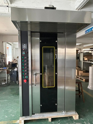 16 Caixa de gás Forno de padaria comercial Forno rotativo Fácil operação com tensão 380V/50Hz
