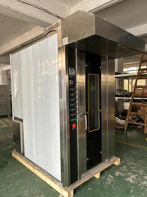 16 Caixa de gás Forno de padaria comercial Forno rotativo Fácil operação com tensão 380V/50Hz