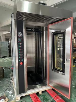 16 Caixa de gás Forno de padaria comercial Forno rotativo Fácil operação com tensão 380V/50Hz