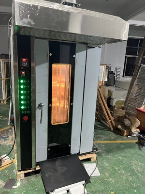 16 Caixa de gás Forno de padaria comercial Forno rotativo Fácil operação com tensão 380V/50Hz