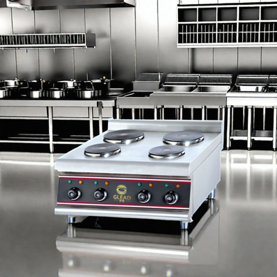 Placas de cozinha quadradas de trabalho pesado Equipamento de gasóleo/eletrônico para restaurantes 0-300.C Intervalo de temperatura