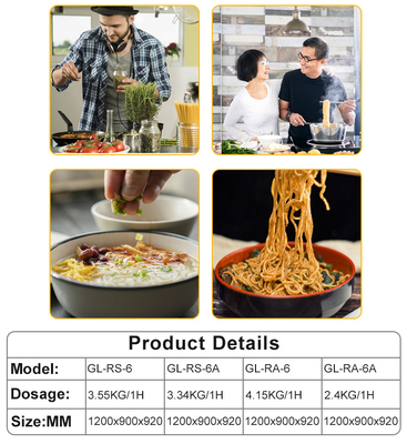 Equipamento de cozinha para restaurantes com gás de aço inoxidável comercial 176kg Eficiência de gás pesado 3,95/5,66Kg/h