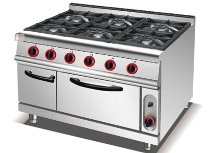 Equipamento de cozinha de aço inoxidável GL-RS-6 NG/LPG 3.95/5.66Kg/h Consumo de gás