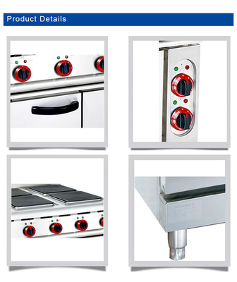 Equipamento de cozinha de restaurante elétrico Grill comercial de aço inoxidável GL-TT-6 Modelo 29KW Potência - 176kg