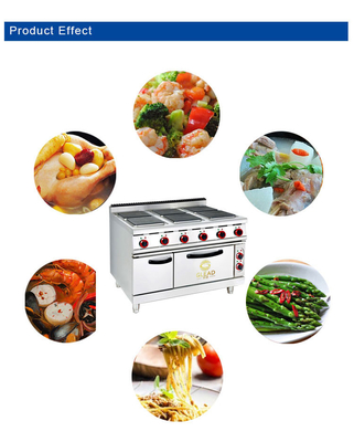 Equipamento de cozinha de restaurante elétrico Grill comercial de aço inoxidável GL-TT-6 Modelo 29KW Potência - 176kg