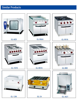 Equipamento de cozinha de restaurante elétrico 29KW Potência de aço inoxidável GL-TT-6 Modelo