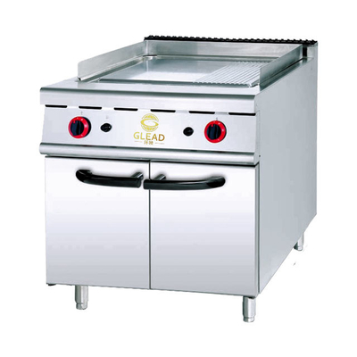 Eficiência Grill de gás de restaurante de aço inoxidável 168kg 1140x610x20 Tamanho da placa