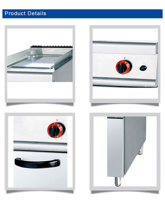 330x580x20 Tamanho do prato de grelha Equipamento de cozinha de cozinha comercial para energia de GLP/GNL