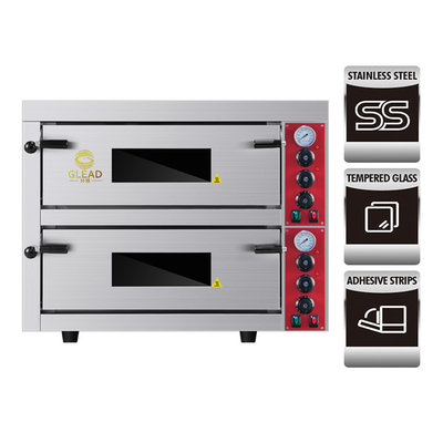 Forno de cozimento comercial elétrico de 9 kW com base de mármore/aço inoxidável