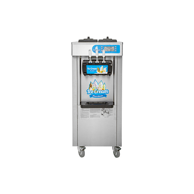 Uma máquina de sorvete de aço inoxidável comercial de 16-18L/H