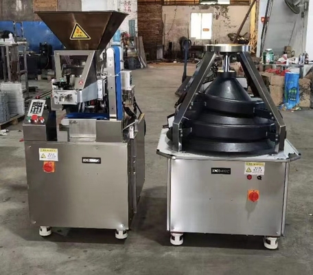 Eficiência Máquina automática de arredondamento de massa de cone 8000pcs/hora com 0,4KW de potência