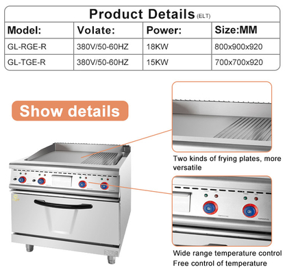 Equipamento de cozinha elétrico para restaurantes com potência de 12,5 kW para cozinhas profissionais