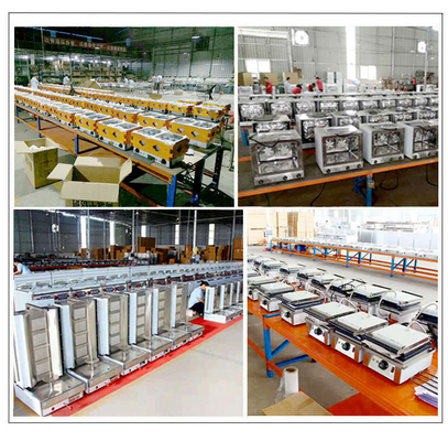 Equipamento de cozinha de cozinha comercial 12.5kw Faixa de potência Grelha elétrica de aço inoxidável pesada