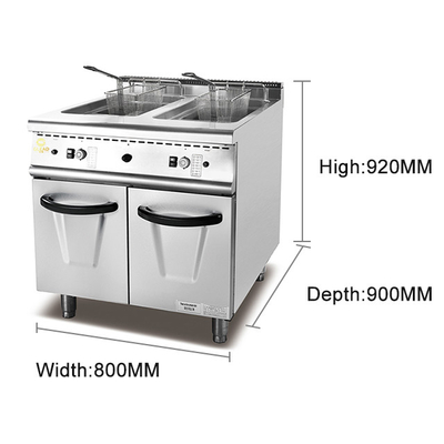 GL-RC-2 Equipamento de cozinha de restaurante com tanque de óleo de 267x365 mm e alimentação por GLP/GNL 31