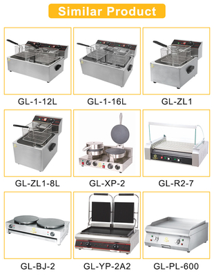 GL-RC-2 Equipamento de cozinha de restaurante com tanque de óleo de 267x365 mm e alimentação por GLP/GNL 31