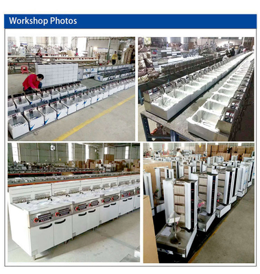 Consumo de gás GLP/GN 800×900×850 70 Equipamento de cozinha de restaurante GAS Maquina de fritura