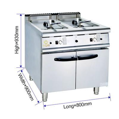 174 kg Equipamento de cozinha de cozinha comercial com consumo de gás GLP/GNL 2.46/3.12Kg/h