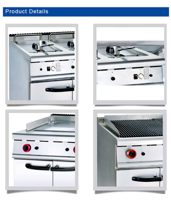 Equipamento de cozinha para restaurantes GL-RC-2 de aço inoxidável com ligação de gás R13/4
