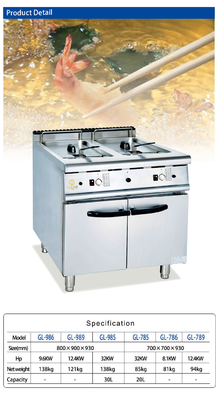 Equipamento de cozinha para restaurantes GL-RC-2 de aço inoxidável com ligação de gás R13/4