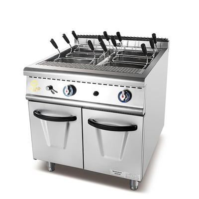 Equipamento de cozinha de fast food de grande capacidade para consumo de gás GLP/GNL 1.58/2.28KgGasPastaCookerWithCabinet/h