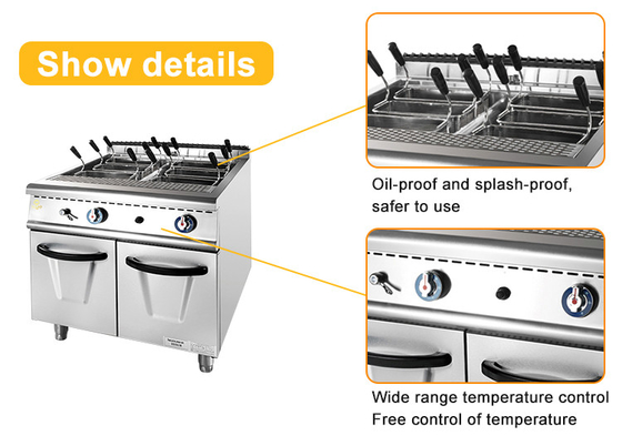 Equipamento de cozinha comercial de alta capacidade 103Kg 340x550x270/30x2L Tamanho do tanque