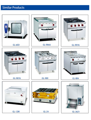 340x550x270 Equipamento de cozinha de restaurante a gás com capacidade de 30x2L e ligação R13/4