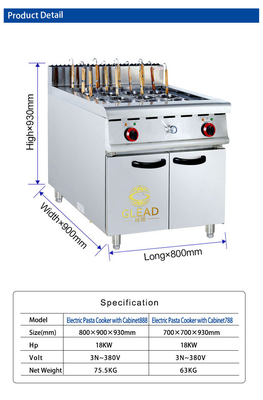 340x550x270 Equipamento de cozinha de restaurante a gás com capacidade de 30x2L e ligação R13/4