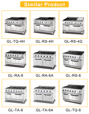 Equipamento de cozinha para restaurantes GL-RS de 80L com consumo de gás GLP/GNL 1,76/2,2 kg/h