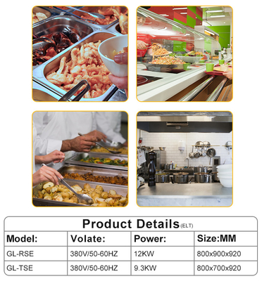 Equipamento de cozinha para restaurantes GL-RS de 80L com consumo de gás GLP/GNL 1,76/2,2 kg/h
