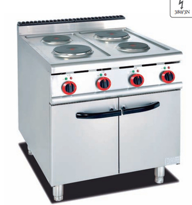 Cozinha a gás de aço inoxidável Equipamento de cozinha comercial com 11,2kw Potência 100-300.C Intervalo de temperatura permanente