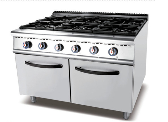 Forno a gás comercial com 4 queimadores para fogão a gás de chão de sopa - faixa de temperatura 100-400 ° F