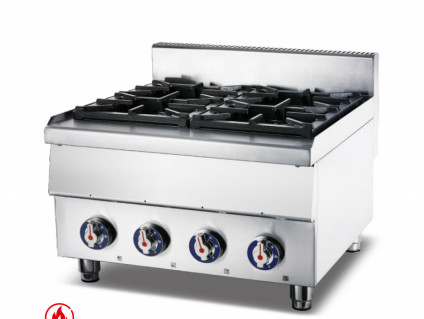 Fritadora de gás comercial com 2 queimadores 11,2kw Potência R1 3/4 Conexão de gás