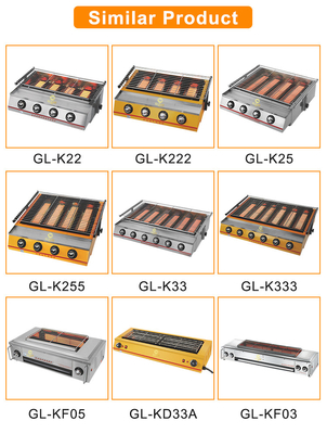 Grelha de gás comercial GL RH de aço inoxidável com gabinete de operação conveniente de GLP / GNL