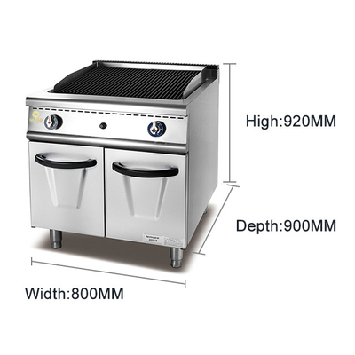 Grelha a gás com armário de aço inoxidável GL RH 1,2 kg/h GLP/GNL Equipamento de cozinha de restaurante