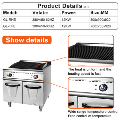 Equipamento de cozinha a gás GL RH profissional com ligação a gás R13/4