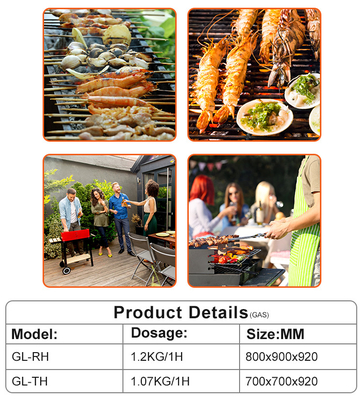Equipamento de cozinha a gás GL RH profissional com ligação a gás R13/4