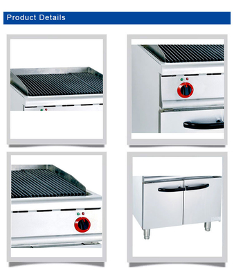 Grelha de gás de aço inoxidável de 126 kg com cabine de ligação GLP/GNL R13/4 Modelo de eficiência GL RH