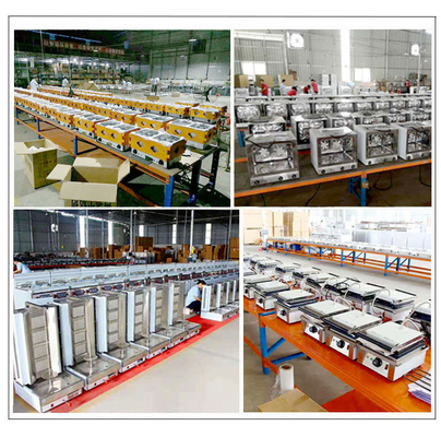 Grelha de gás de aço inoxidável de 126 kg com cabine de ligação GLP/GNL R13/4 Modelo de eficiência GL RH