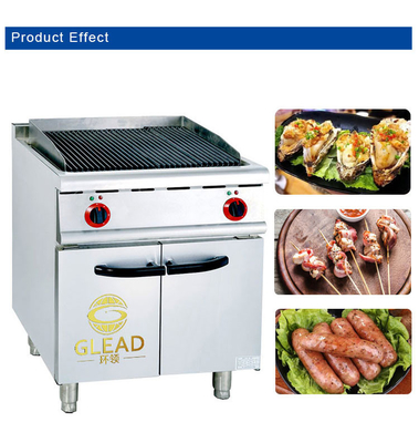 Grelha de gás de aço inoxidável de 126 kg com cabine de ligação GLP/GNL R13/4 Modelo de eficiência GL RH