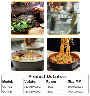 Equipamento de cozinha para restaurantes a gás GL-RO Com consumo de gás GLP/GNL 1,78/2,6Kg/h