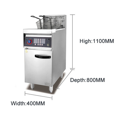 Equipamento de linha de produção de alimentos elétricos Stand 1 tanque Friter com fonte de energia