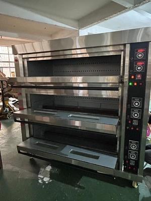 Forno comercial de gás 9 bandejas Capacidade 380kg Equipamento pesado de cozinha