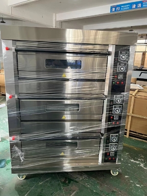Forno a gás NBO-G306 3 decks 6 bandejas para assar pão tartes de ovos e muito mais