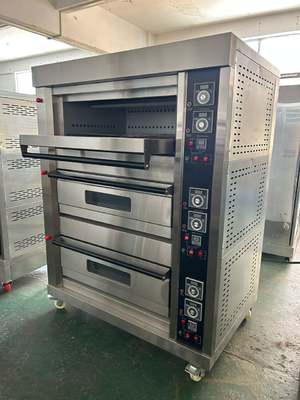 Forno a gás NBO-G306 3 decks 6 bandejas para assar pão tartes de ovos e muito mais