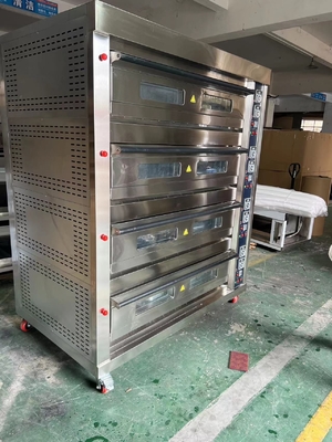 Forno a gás de 16 bandejas Capacidade para cozinhar em padaria 485g Peso líquido 220V Fonte de alimentação